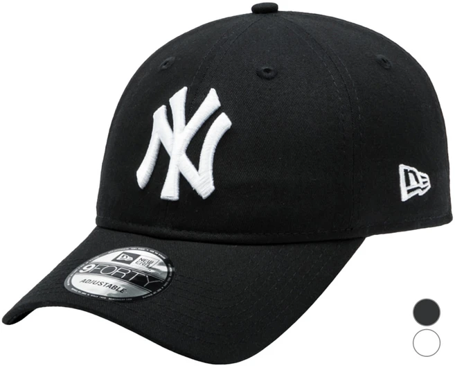 뉴에라 9FORTY 블랙 온 화이트 볼캡 뉴욕 양키스 MLB 모자