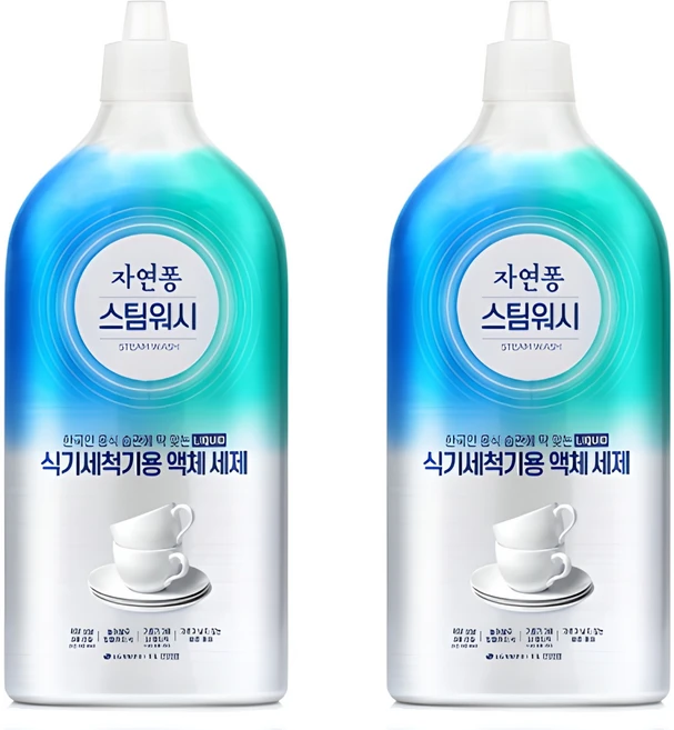 자연퐁 스팀워시 식기세척기용 액체세제, 1L, 2개
