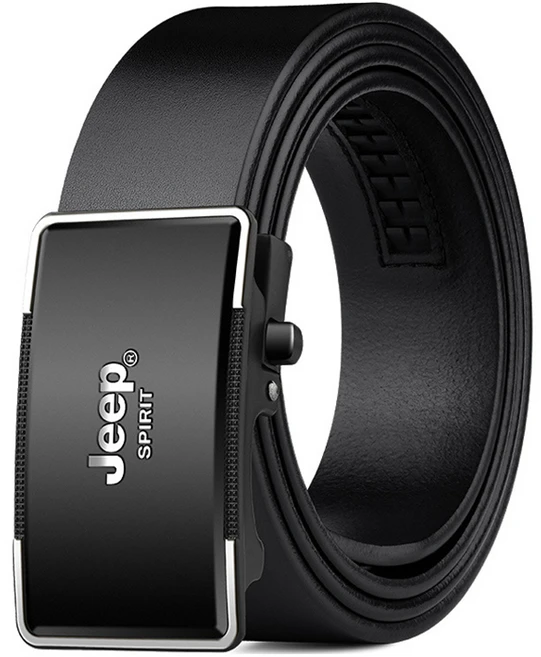 지프스피릿 남성용 캐주얼 천연 소가죽 벨트 + 케이스 세트 BT0475