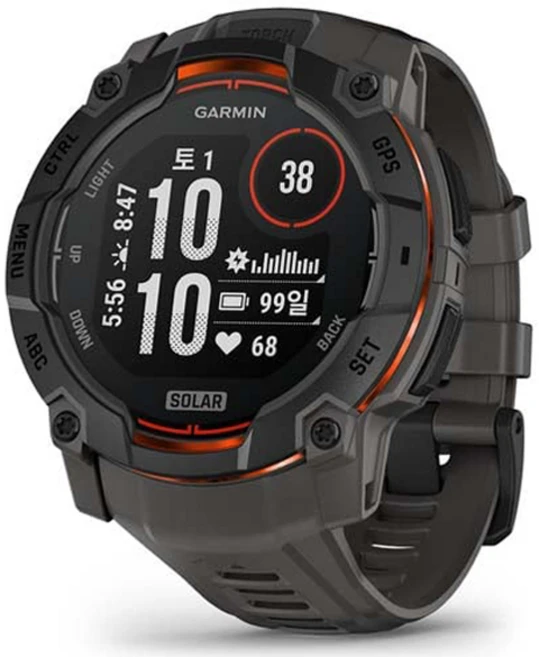 가민 인스팅트 3 솔라 아웃도어 스마트워치, 블랙, 50mm, GPS