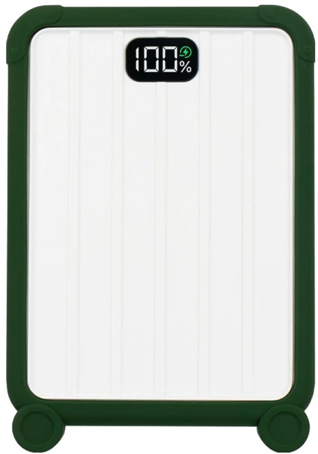 그립뱅크 고속충전 대용량 잔량표시 22.5W 보조배터리 20000mAh 멀티단자, 화이트 + 엘프 그린, GB-PB20KN-LEG