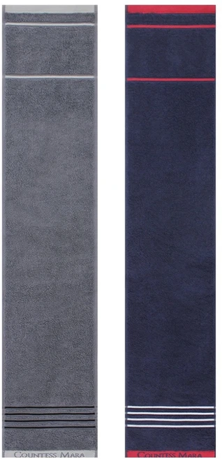 송월타월 카운테스마라 포라인 스포츠20 타월 20 x 100 cm, 그레이 + 네이비, 2개