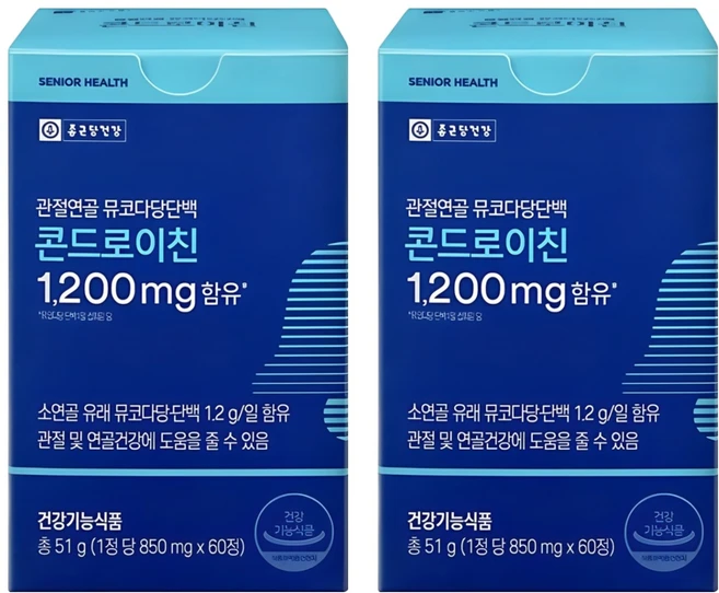 종근당건강 관절연골 뮤코다당단백 콘드로이친, 60정, 2개