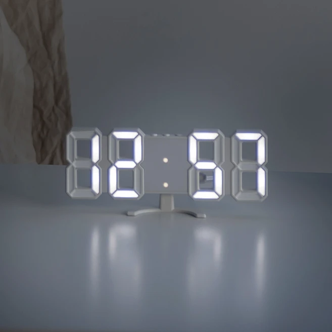 레토 미니 LED 무소음 벽시계 탁상시계 LLC-P03DS