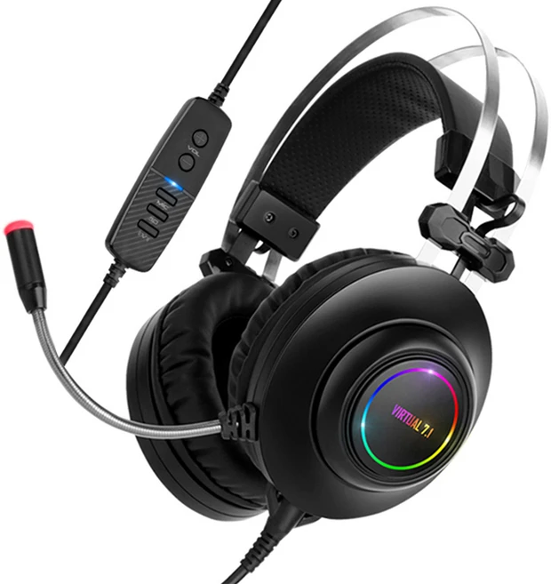 앱코 HACKER 가상 7.1 RGB 진동 노이즈 캔슬링 마이크 초경량 게이밍 헤드셋 (N550 ENC)