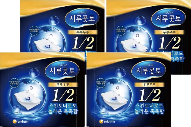 시루콧토 우루우루 화장솜, 40개입, 4개