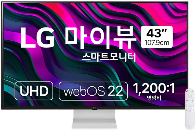 LG전자 4K UHD 스마트 모니터 방문설치, 107.9cm, 43SQ700SW