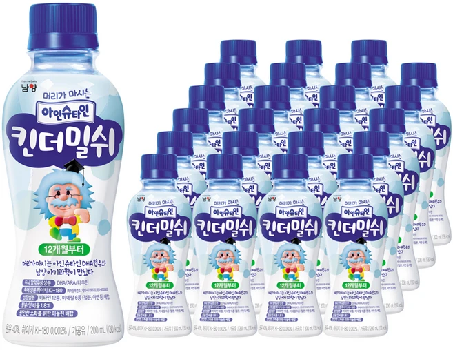 남양유업 아인슈타인 킨더밀쉬 200ml, 24개