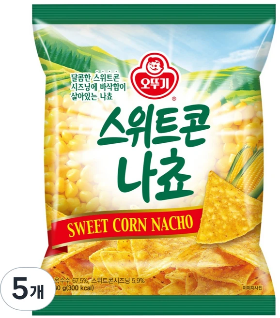 오뚜기 스위트콘 나쵸, 60g, 5개