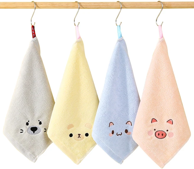 어린이집 고리 수건 답례품 핸드타월 4종 세트, 동물, 1세트