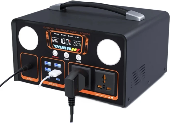 BNUDO 올인원 캠핑/차박 파워뱅크, 650W 600Wh, 최대 1200W 출력, 순수 정현파