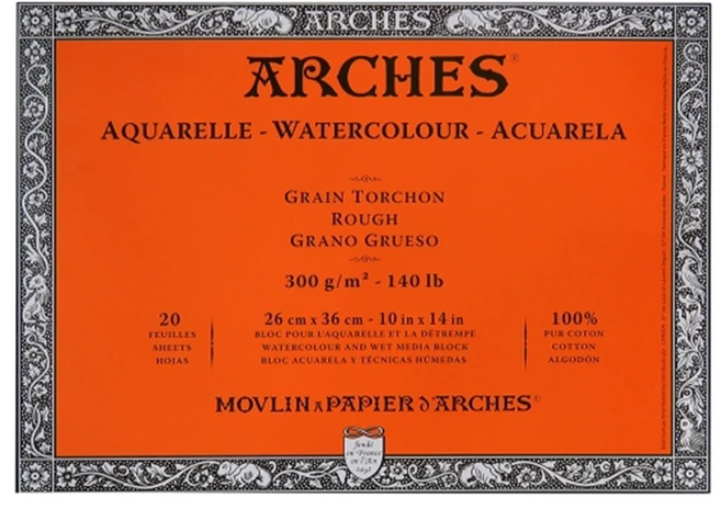 캔손 아르쉬 황목 300g 수채패드 26X36cm 20매, 상세페이지 참조