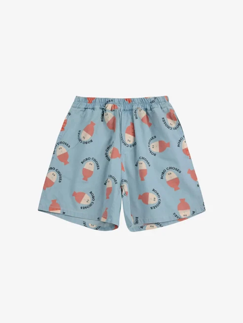 보보쇼즈 25SS 아동 반바지 MORNING EGG ALL OVER WOVEN BERMUDA B125AC063
