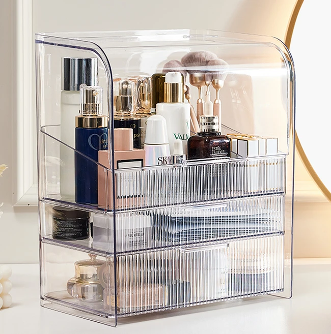 미노스토리 슈퍼 화장품 정리함, FULL투명, 1개