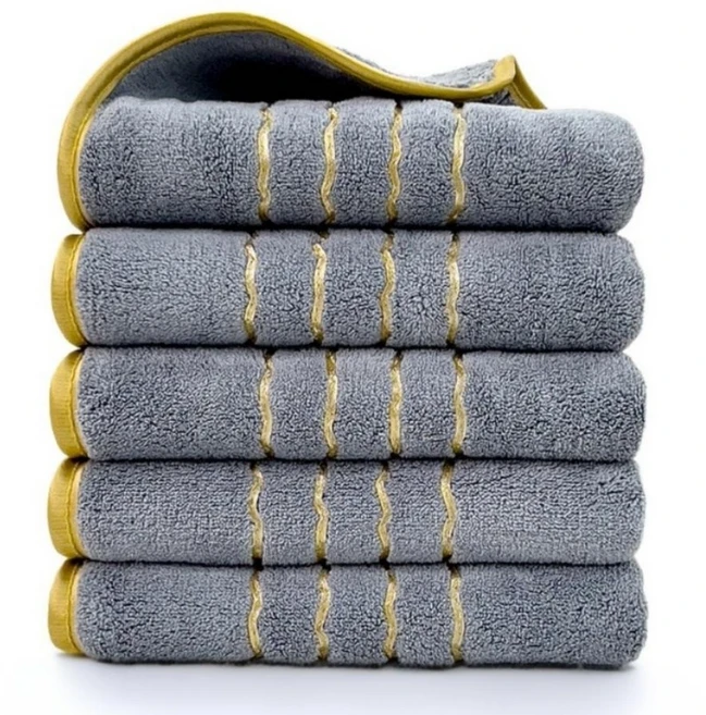 상덕 호텔수건 수건 디자인예쁜수건 50*90CM, 5개, 그레이스트라이프