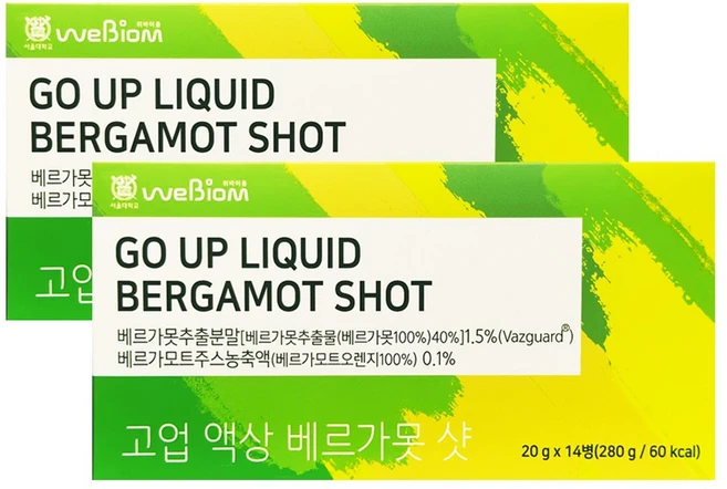 [서울대 위바이옴] 고업 액상 베르가못 샷 / BPF 폴리페놀 인지질코팅 / 흡수율 높은 액상 / 지중해 식단, 280g, 2개