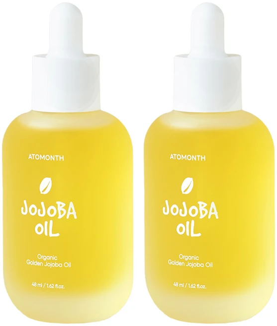 아토먼스 유기농 비정제 골든 퓨어 호호바 오일, 2개, 48ml