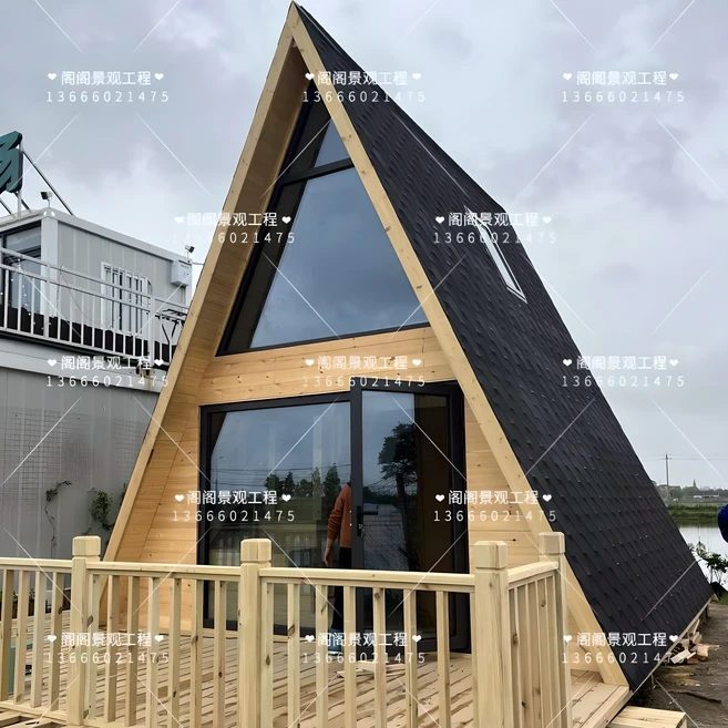주문제작 A형 목조주택 간편 별장 하우스 조립식 농막 모듈러 주택 협소 단독 이동식, 구매전 연락 주세요.