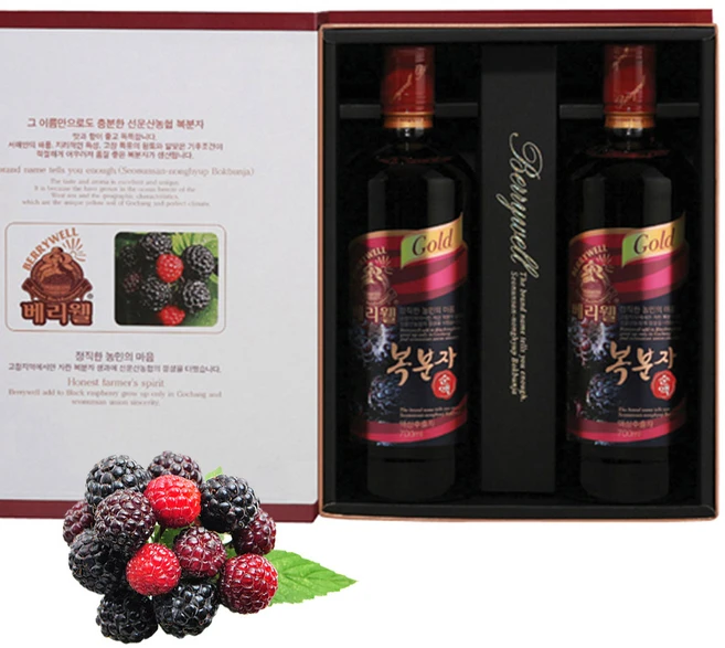 고창선운산농협 베리웰 고창 복분자순액 골드 700ml 2병 선물세트 착즙액99%, 1.4L, 1개