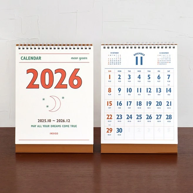 2026 루나 레트로 음력 탁상 달력 (절기 데스크캘린더), [K5 07-006702] 레트로 탁상