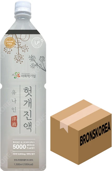 기타 유나인베이스 헛개진액 1.5L X 8ea /헛개차 헛개농축액, 8개