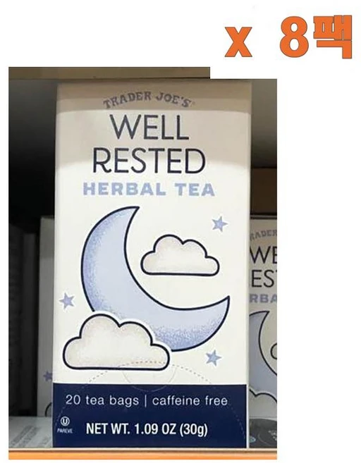 미국 트레이더조 웰레스티드 허브차 20개입 8개 Trader Joe's Well Rested Harbal Tea