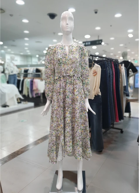 시슬리 프린트 롱 원피스 SAOPA2411