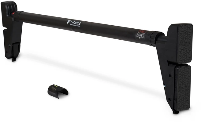 [최대 하중 700kg] 핏에이블 롱패드 세이프티 문틀철봉+ 프리미엄 수평계, 블랙