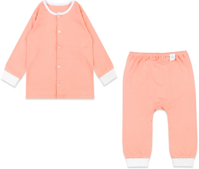 [24신상] 오아이비 유아동 밤부 국내생산 무지 양면40수 긴팔 내의상하_오렌지