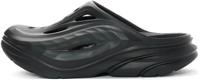 호카 HOKA ONE ONE 오라 리커버리 뮬 편안한 커버형 슬리퍼 블랙 남녀공용 1147951-BBLC