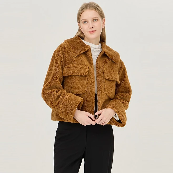 {100% 정품 }베네통 패딩 뽀글 포켓 점퍼