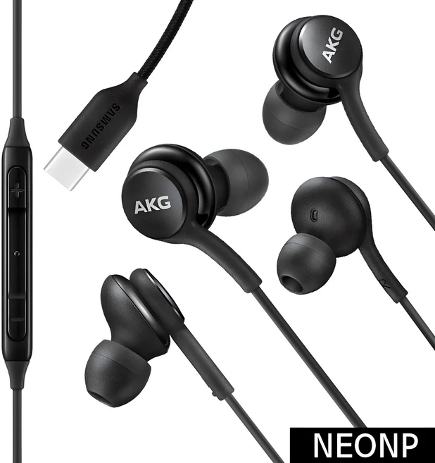 삼성 AKG 이어폰 신형 C타입 갤럭시 S20 S21 S22 S23 Z시리즈 울트라 노트 인강 게임용, 블랙