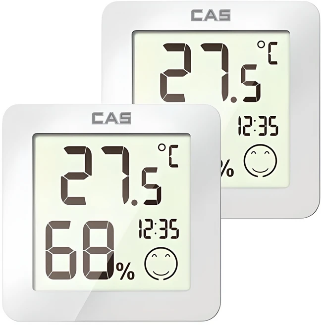 카스 디지털 온습도계 T023, 화이트, 2개