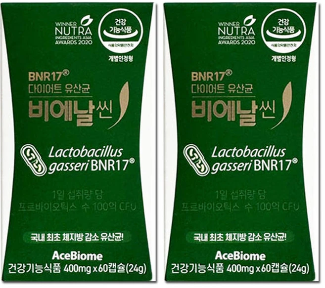 김희선유산균 BNR17 비에날씬 모유유산균 장건강 체지방감소 60캡슐, 60정, 2박스