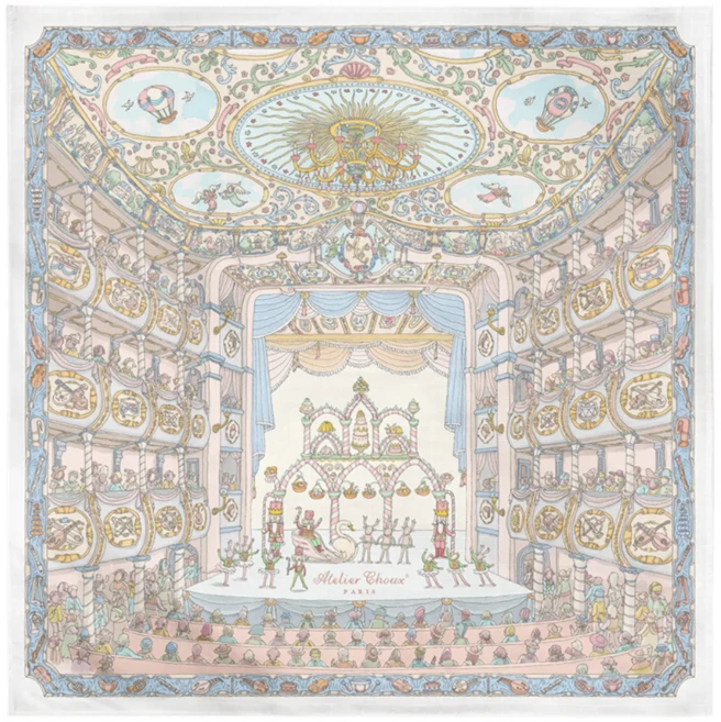 (선물박스 포함) 프랑스 Atelier Choux 아뜰리에 슈 오가닉 블랭킷 까레 100X100