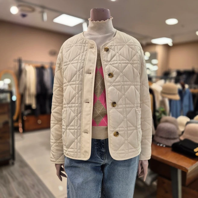 BCBG 루비퀼팅JP 점퍼_ B5A1R174 14 [CREAM]