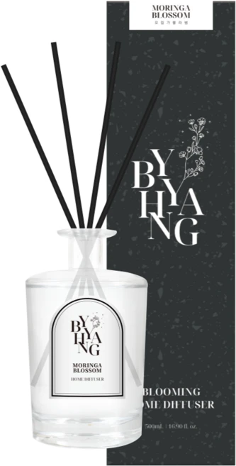 바이향 홈 디퓨저 500ml + 리드스틱 4p 세트, 모링가블라썸, 1세트
