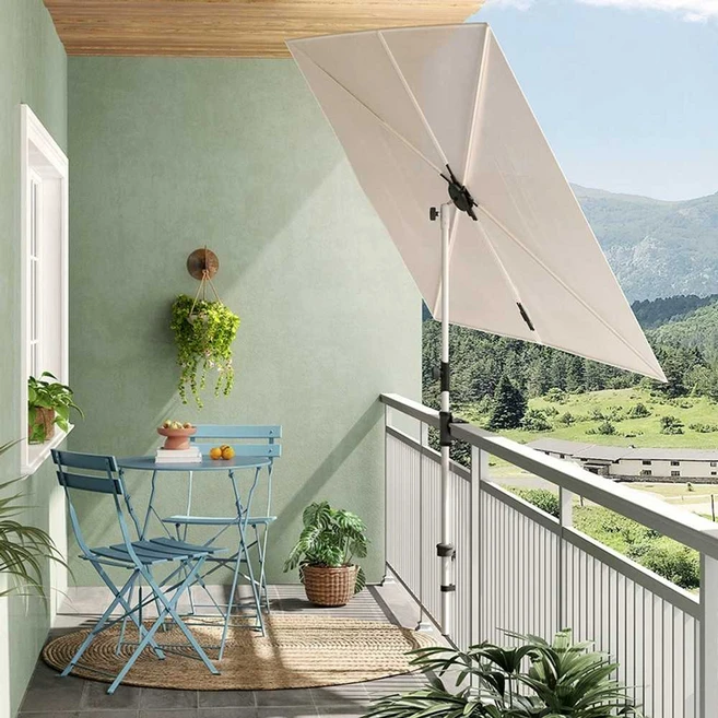 발코니 파라솔 평면 베란다 일자 햇빛 자외선 차단