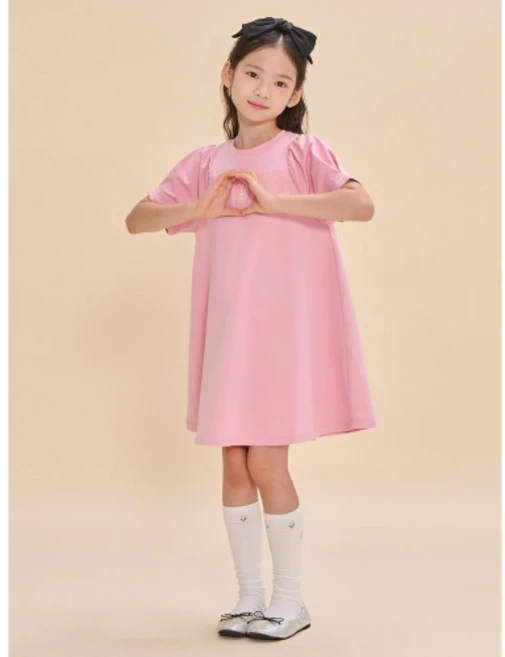 BEANPOLE KIDS 수피마 저지 러블리 원피스 라이트 핑크 BI4771G01Y 마감임박!!!, 150, 연분홍색