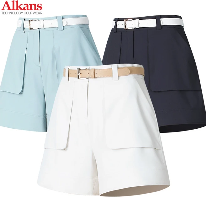 알칸스 여성 골프 카고 반바지 밴딩 치마바지 골프웨어_SMW18