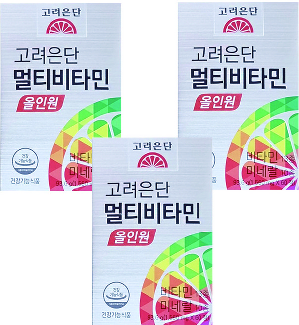 고려은단 멀티비타민 올인원 60정, 3개