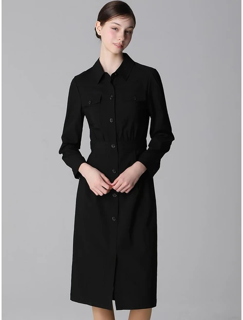 쉬즈미스 포켓 버튼 롱 원피스 택가격 298000원