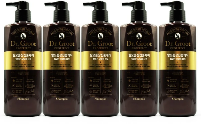 닥터그루트 프로이펙트 탈모증상 집중케어 힘없는 모발용 샴푸, 500ml, 5개
