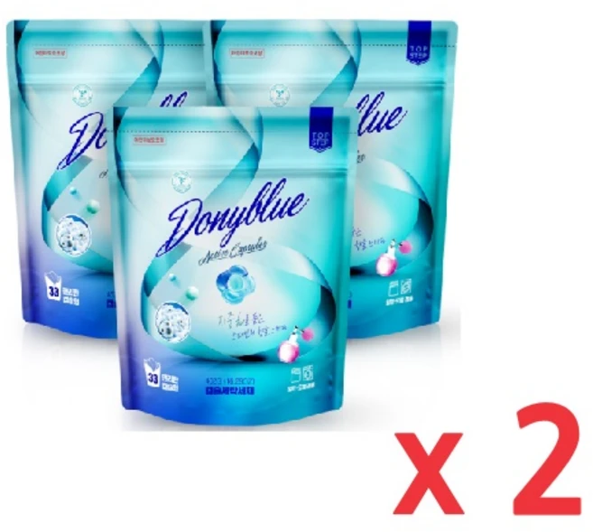 탑스텝 도니블루 캡슐세탁세제, 33개입, 6개