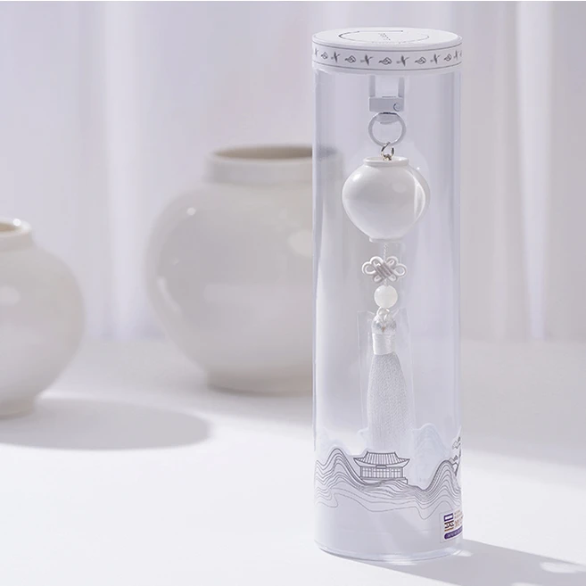 국립중앙박물관 굿즈 백자 달항아리 키링, 1개, 화이트