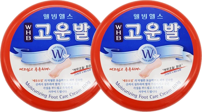 WHB 웰빙헬스 고운발--풋케어크림 풋크림, 1개입, 2개, 100g