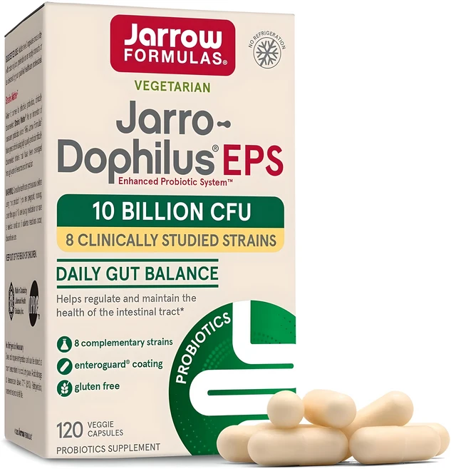 [Jarrow Formulas] 자로우 포뮬러스 도피러스 EPS 유산균 100억 CFU, 120정, 1개