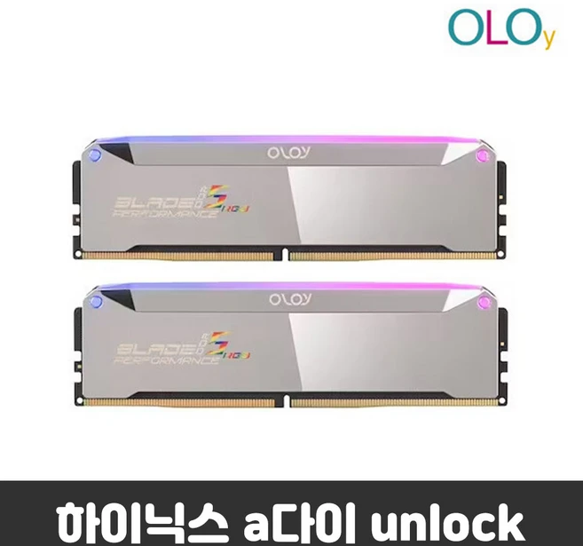 OLOy 메모리 DDR5-6000 CL32 BLADE RGB MIRROR 패키지 32GB(16Gx2) 하이닉스 A다이 Unlock SI PC 메모리, 2개