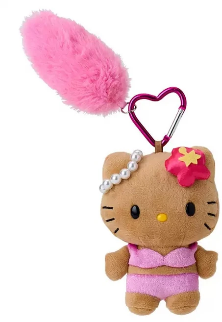 산리오 키티 태닝 고고걸 갸루 꼬리털 90s 마스코트 키링 인형