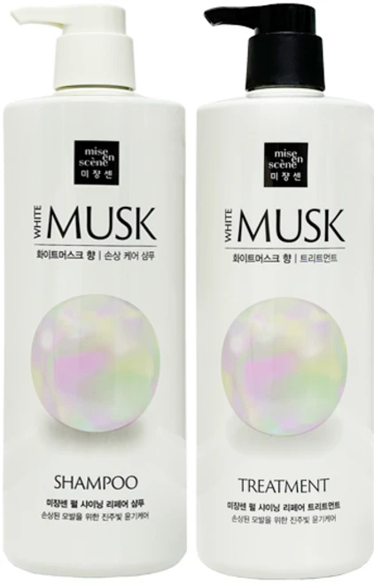 미쟝센 펄샤이닝 화이트머스크향 샴푸 1000ml + 트리트먼트 1000ml, 1개, 1L